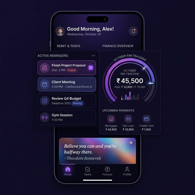 YaadRakho Finished App UI